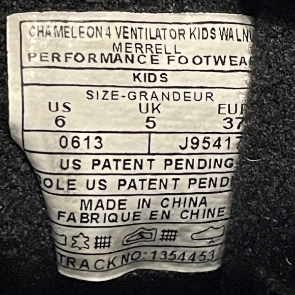 MERRELL Chameleon 4 Ventilator Hiker Trail J95417 Size 6Y Womans 37 Hiking Shoe - Picture 8 of 8